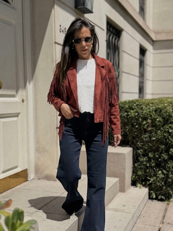 Chaqueta flecos