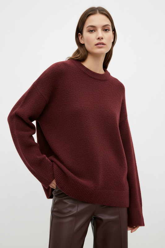 Chaleco bordo en modelo